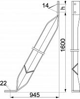 SH244.2 Ригель для крепления на скальном грунте высота 1600 мм